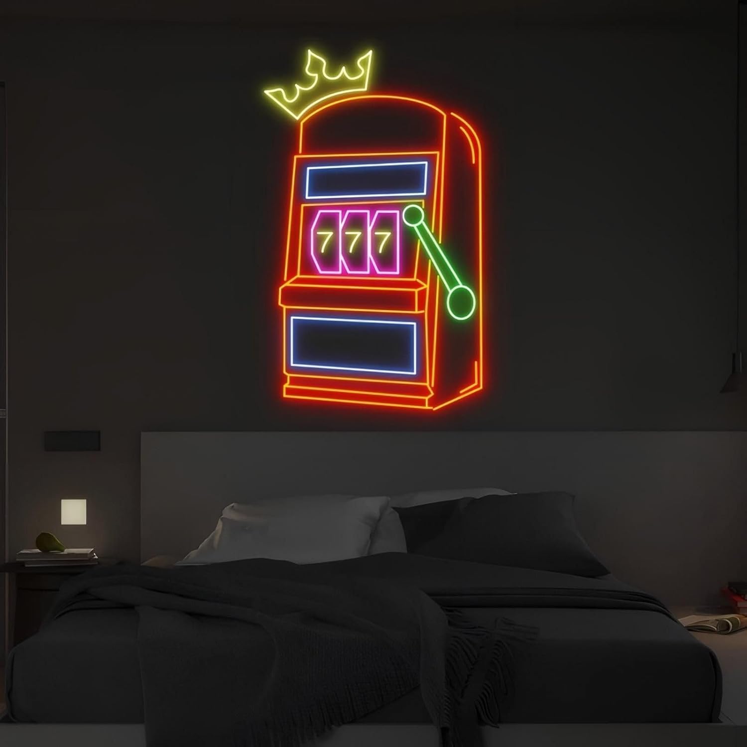 Slot Machine Neon Sign Game Ic - Outdoor Power Garage review and price