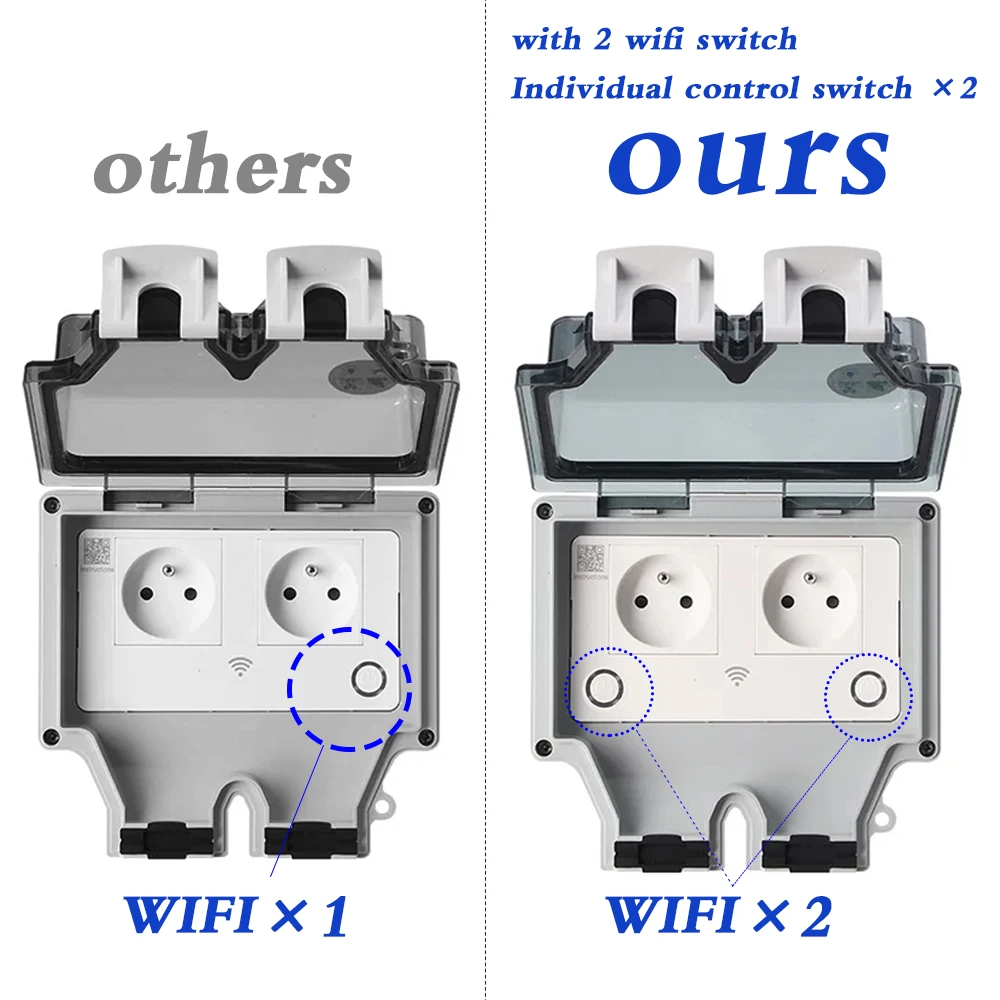 Tuya Waterproof Electrical Wal - Outdoor Power Outlet Wifi review and price