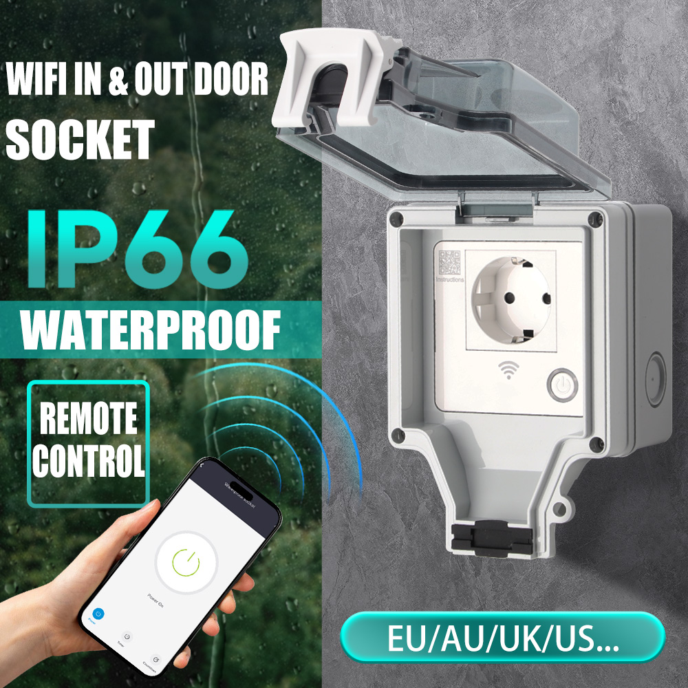 Smart Outdoor Socket IP66 Wate - Outdoor Power Outlet Wifi review and price