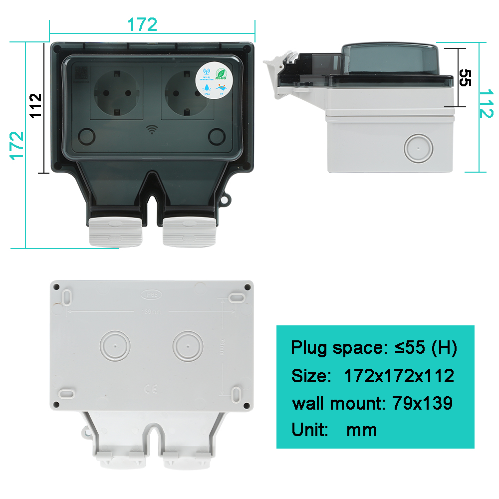 Smart Outdoor Socket IP66 Wate - Outdoor Power Outlet Wifi review and price