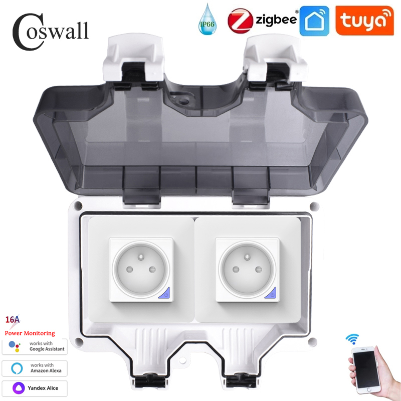 Coswall IP66 Waterproof French - Outdoor Power Outlet Wifi review and price