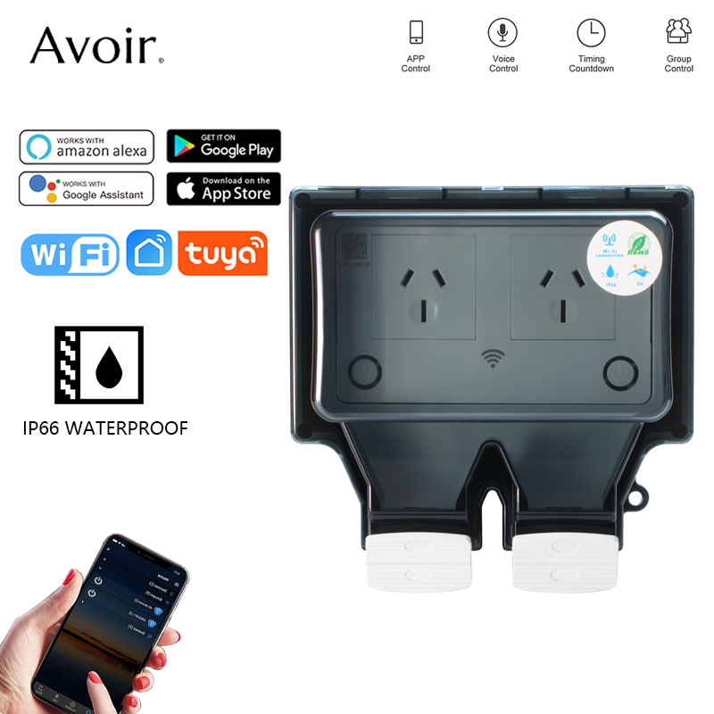 Avoir Tuya Wifi Waterproof Ele - Outdoor Power Outlet Wifi review and price